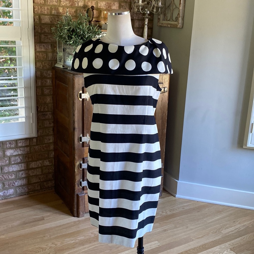 PATTY O'NEIL New York VINTAGE BLACK WHITE DRESS 14